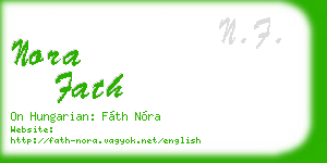 nora fath business card