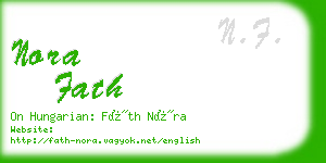 nora fath business card